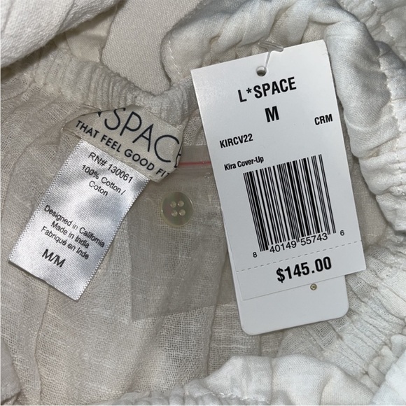 L*Space Kira Coverup in Cream Sz M - Picture 2 of 2